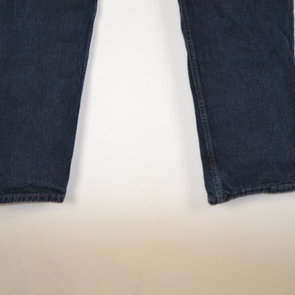 Eddie Bauer Mens 34x30 Fleece Plaid Lining Relaxed Fit 5 Pocket Warm Denim Jeans - Picture 2 of 9